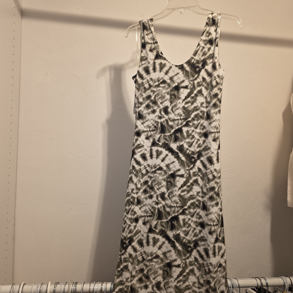 INC International Concepts Green Patterned Midi Dress